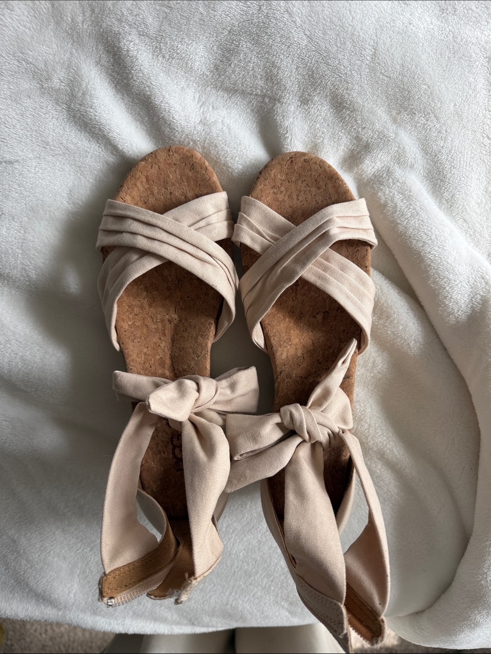 NWOT UGG Women's Natural/Cream Espadrille Wedge Sandals